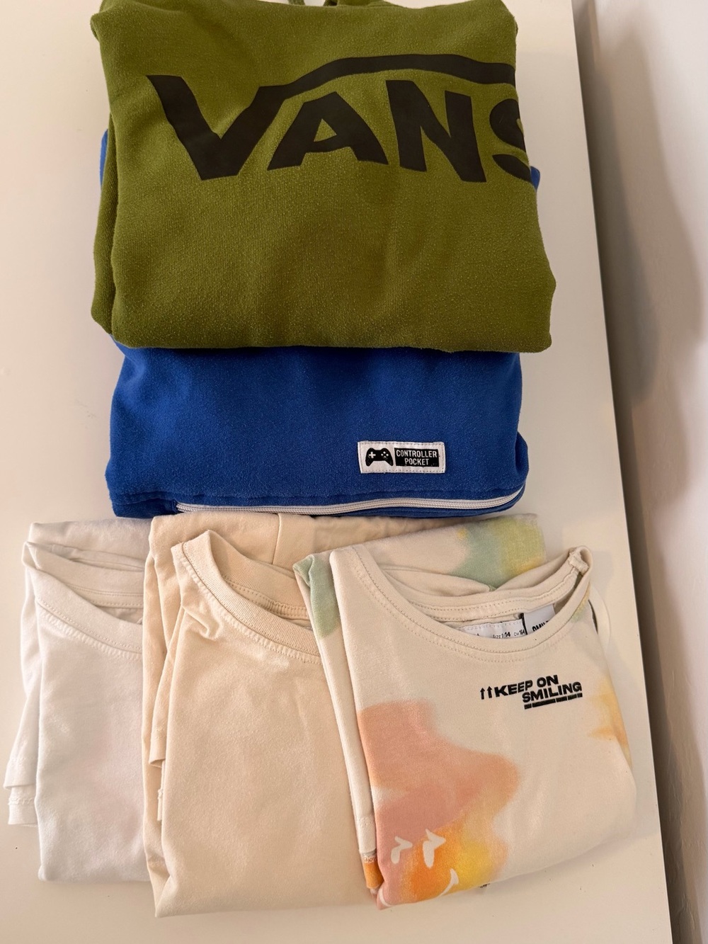Teen Boy 5pc Bundle | Vans + 2 Hoodies + Zara Graphic Tees | 13-14 / S